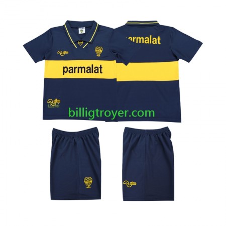 Billige Fotballdrakter CA Boca Juniors 1993 1995 Barn Retro Hjemmedraktsett Kortermet